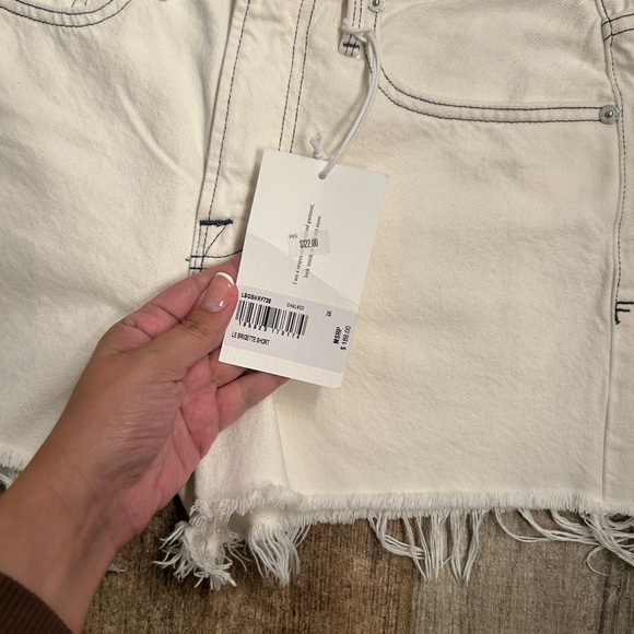 NWT New Frame Denim Le Brigette Shorts- Chalked - Picture 6 of 11
